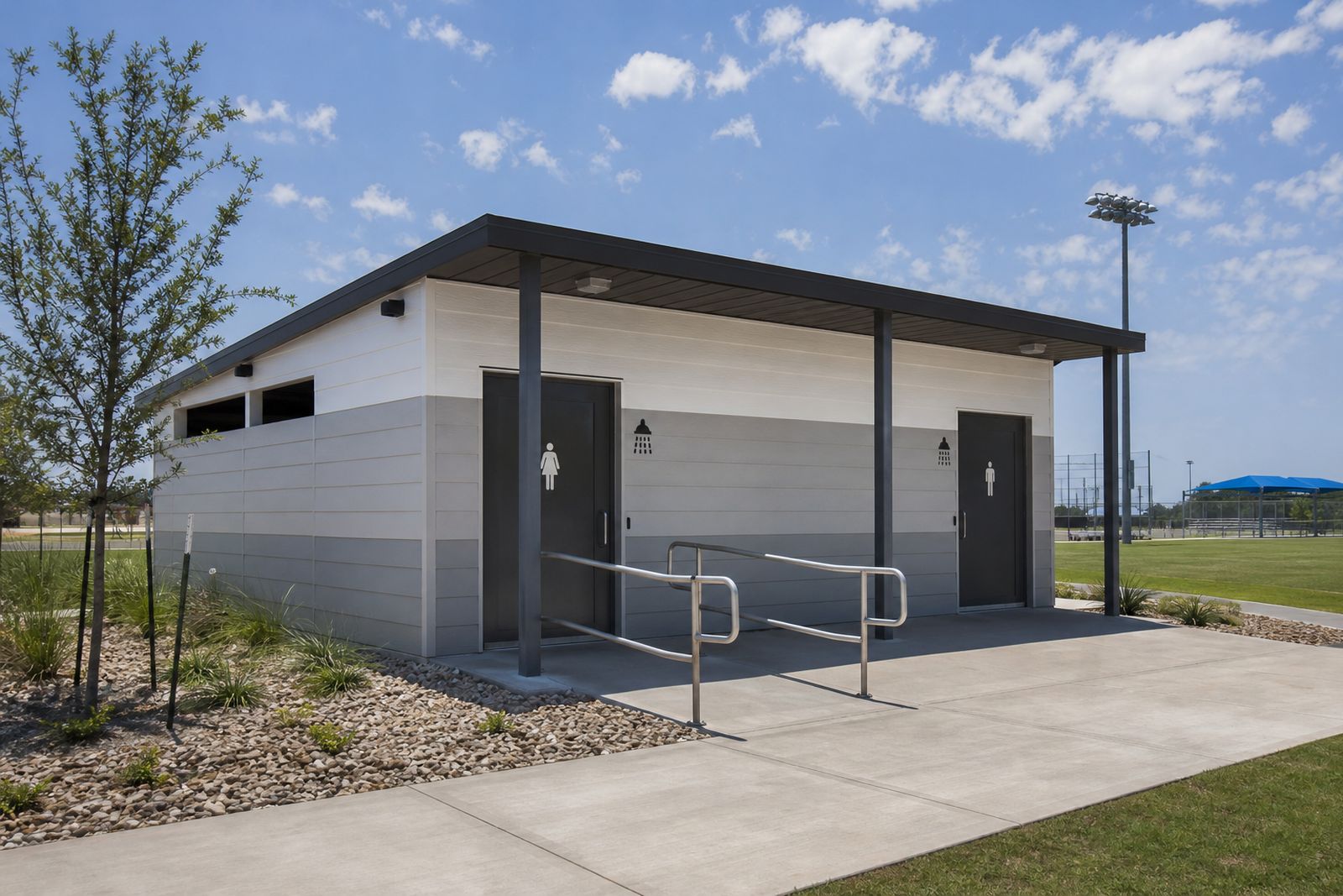 Modular restroom buildings